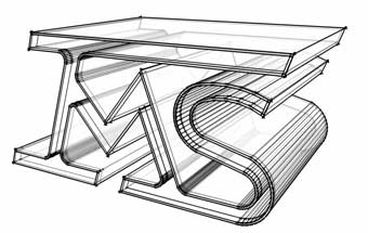 architect 3-D sketch of IMS logo