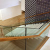 Recessed glass stair railing for Anthropologie - Chelsea Market, NYC